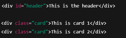 Example of how to use id and class